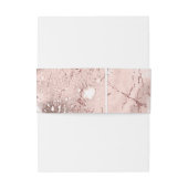 Marble Glitter Wedding Roos Gold V1 ID644 Uitnodigingen Wikkel (Achterkant Voorbeeld)