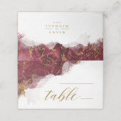 Marble Glitter Wedding Table Burgundy Gold ID644 (Buitenkant ongevouwen)