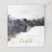 Marble Glitter Wedding Table Navy Blue Gold ID644 (Buitenkant ongevouwen)