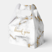Marble Gold Glitter Wedding Bedankt Bedankdoosjes (Voorkant Zijde)