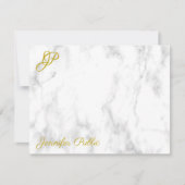 Marble Gold Typography Monogrammed Sjabloon (Voorkant)