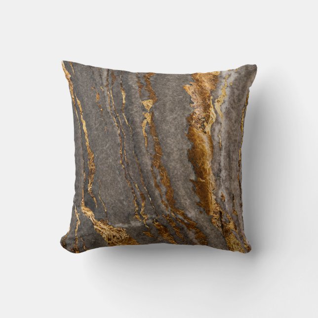 Marble Golden Texture Sierkussen (Voorkant)