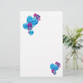 Marble Hearts Briefpapier (Staand voorkant)