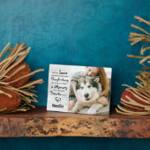 Marble Herembrance Keepomwille Pet Memorial Foto Fotoplaat (Zijkant)