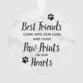 Marble Herembrance Quote Dog Foto Pet Memorial Ornament (achterkant)