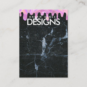 Marble Holo Drip Crystal Earring Display Kaart Visitekaartje