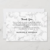 Marble in Loving Memory 3 Photo Sympathy Funeral Bedankkaart (Achterkant)