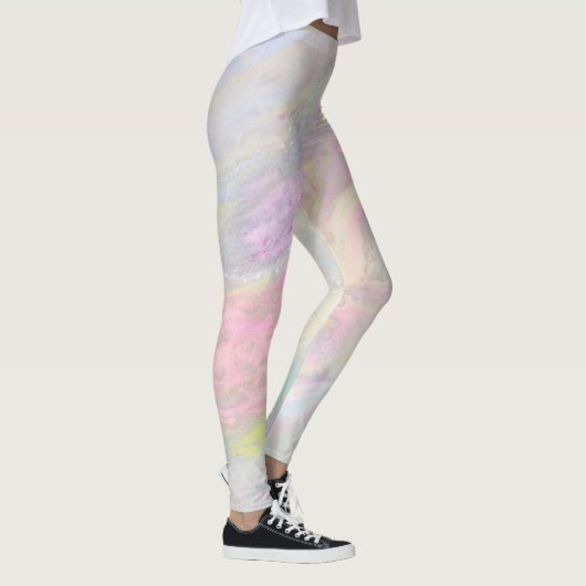 *~* Marble Iridescent Pastel Pinks Blues Swirly Leggings (Rechts)
