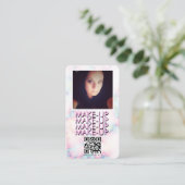 Marble Makeup Salon QR Code Foto Visitekaartje (Staand voorkant)