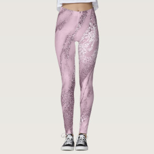 Marble Minimal Abstract Metallic Lila Lavanda Pin Leggings