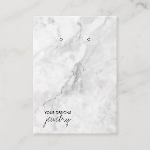Marble Minimum Earring Display Card Visitekaartje