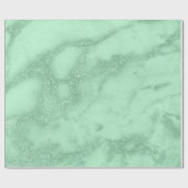 Marble Mint Green Glitter Pastel Abstract Cadeaupapier (Vlak)