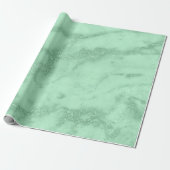 Marble Mint Green Glitter Pastel Abstract Cadeaupapier (Uitgerold)