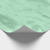 Marble Mint Green Glitter Pastel Abstract Cadeaupapier (Hoek)