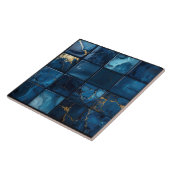 Marble Mix 4x4 Squares Blue ID1186a Tegeltje (Zijkant)