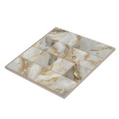 Marble Mix 4x4 Squares Ivory ID1186c Tegeltje (Zijkant)