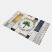 Marble Modern Tropical Palm Familienaam Deurmat (Schuin)