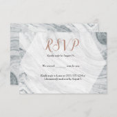 Marble Moderne RSVP pas d'envoi personnalisé (Devant / Derrière)