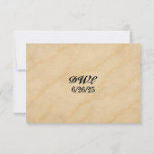 Marble Monarch QR Code Wedding RSVP Card (Achterkant)