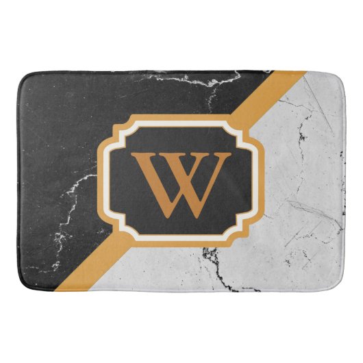 Marble Monogram Badmat (Voorkant)