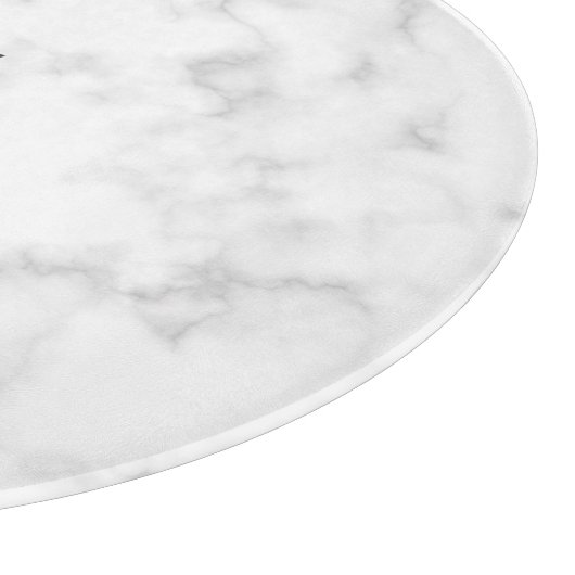 Marble Monogram White Custom 12" Snijplank (Hoek)