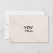 Marble Mystique QR Code Mariage Carte RSVP (Dos)