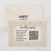 Marble Mystique QR Code Mariage Carte RSVP (Devant / Derrière)