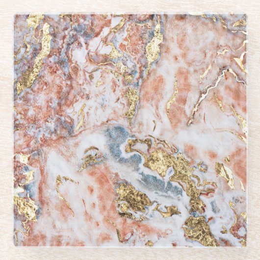 Marble Pattern Glazen Onderzetter (Voorkant)