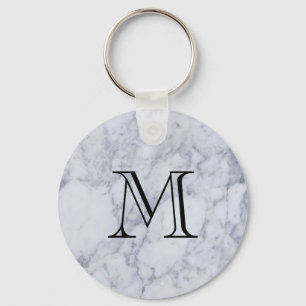Marble Pattern Monogram Sleutelhanger