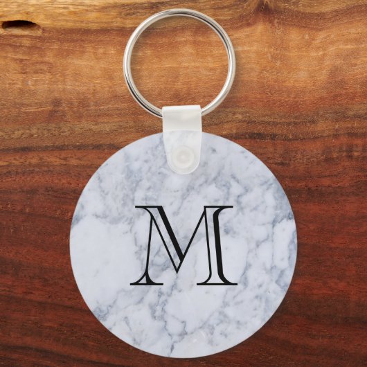 Marble Pattern Monogram Sleutelhanger (Voorkant)