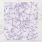 Marble Pattern Paars Wijn Etiket (Enkel label)