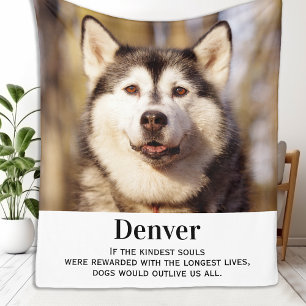 Marble Pet Memorial Foto Dog Fleece Deken