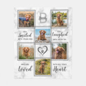 Marble Pet Memorial Keepomwille Photo Collage Fleece Deken (Voorkant)