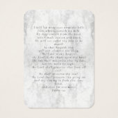 Marble Photo Funeral Prayer Kaart (Achterkant)