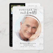 Marble Photo Funeral Programme Programma (Voorkant / Achterkant)