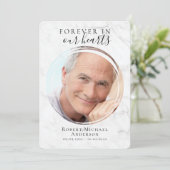 Marble Photo Funeral Programme Programma (Staand voorkant)