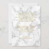 Marble Photo Memorial Gold Sympathie Bedankkaart (Achterkant)