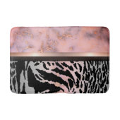 Marble Pink Chic Tiger Safari Print Badmat (Voorkant)