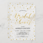 Marble & Polka dot | Modern Script-Vrijgezellenfee Kaart (Voorkant / Achterkant)