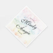 Marble Rainbow Gay Script Wedding Servet (Hoek)
