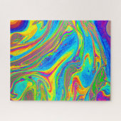 Marble Rainbow Swirls Bright en mooi Legpuzzel (Horizontaal)