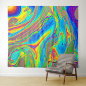 Marble Rainbow Swirls Bright en mooi Wandkleed (In Situ (horizontaal))