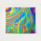 Marble Rainbow Swirls Bright en mooi Wandkleed (Voorkant (horizontaal))
