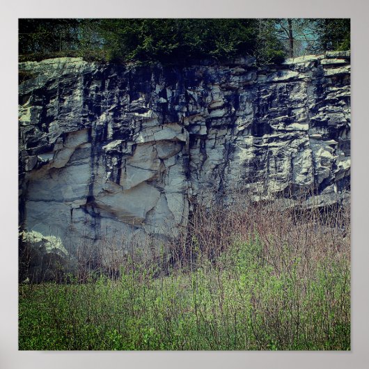 Marble Rock Cliff bij Natural Bridge 2 Natuur Poster (Voorkant)