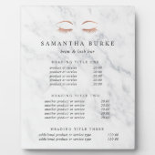 Marble Roos Gold Lash & Brow Pricing/Services Fotoplaat (Voorkant)