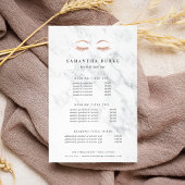 Marble Roos Gold Lashes & Brows Pricing & Services Flyer
