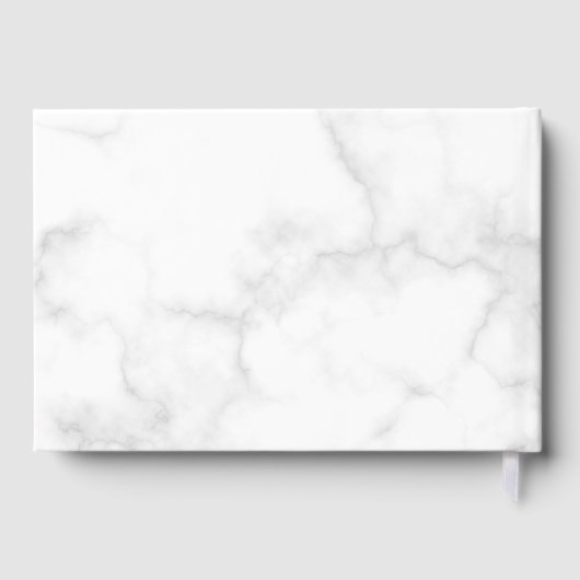 Marble Roos Gold Script Modern Weddenschap Gastenboek (Achterkant)