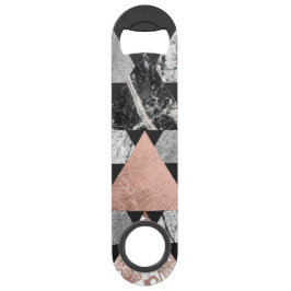 Marble Roos Gold Silver en Floral Geo Triangles Speed Flessenopener