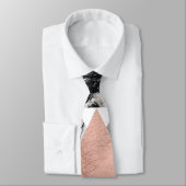 Marble Roos Gold Silver en Floral Geo Triangles Stropdas (Gebonden)