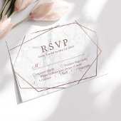 Marble Roos Gold Simple Geometric Weddenschap RSVP
